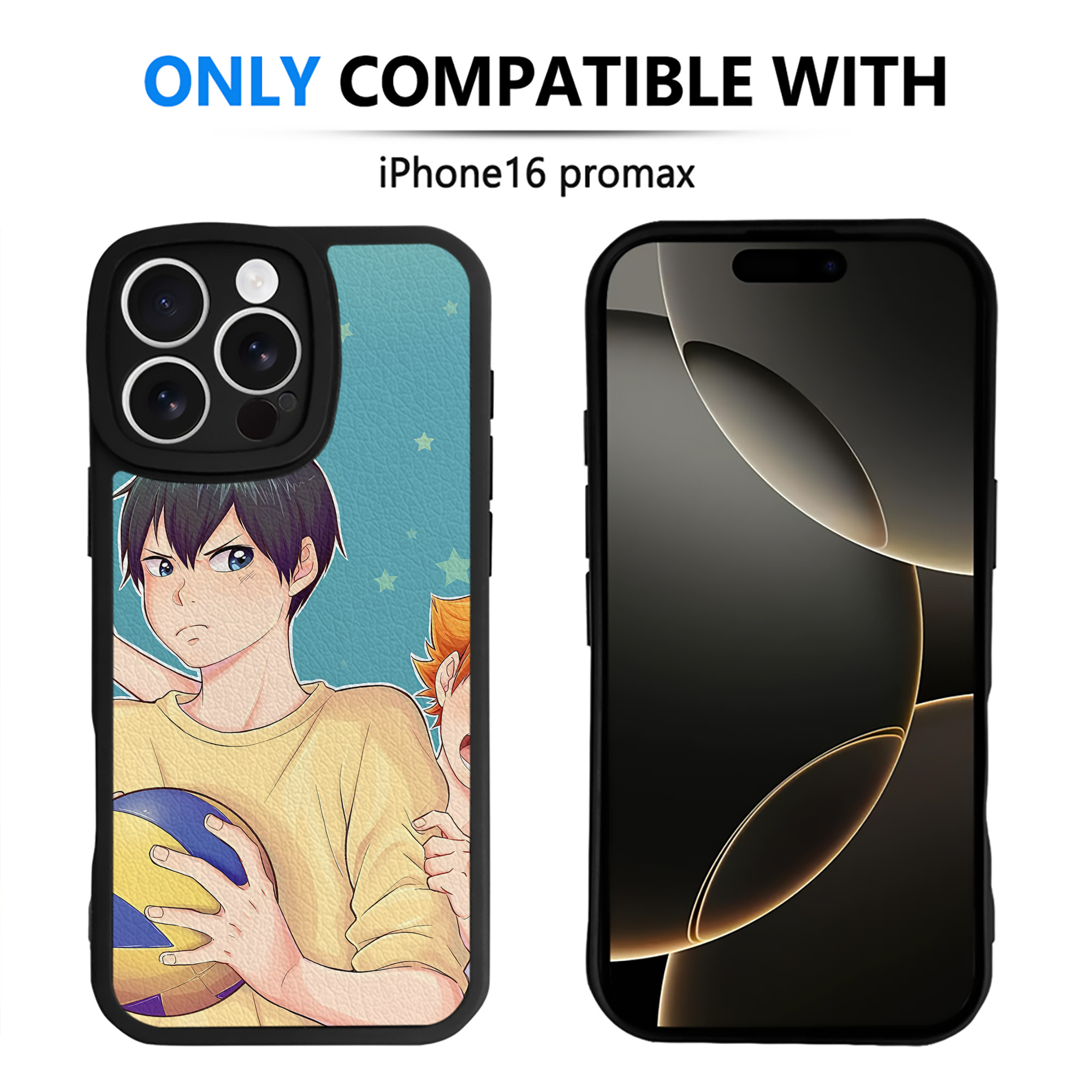 （画像用） ハイキュー!! Haikyu!! 【iPhone 16シリーズ対応】シリコンスマホケース（レザー調） 材質：シリコン